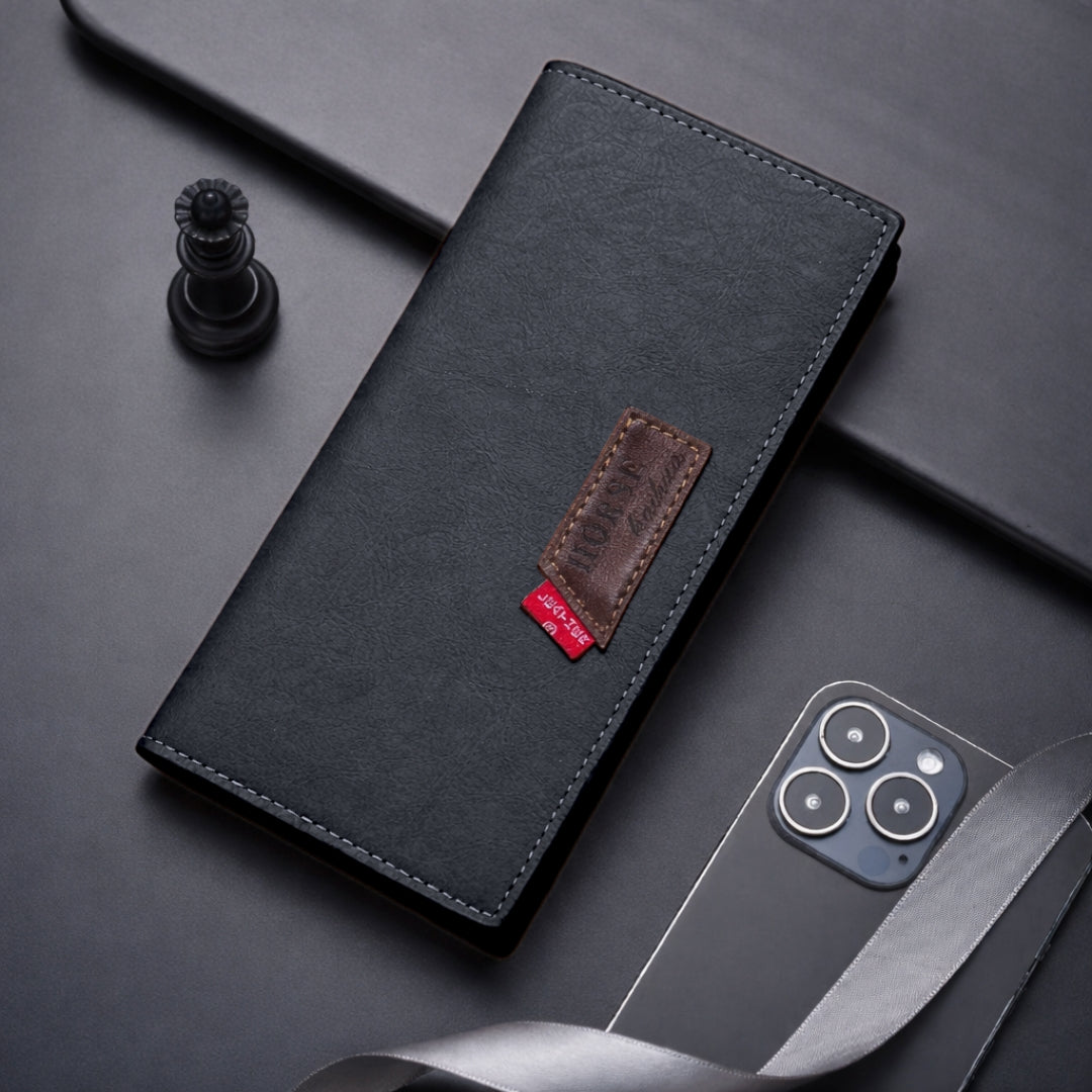 black long wallet for office and travel