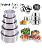 Stainless Steel Bowl,  Food-Grade, Rust-Resistant Mixing and Serving, Set of 5