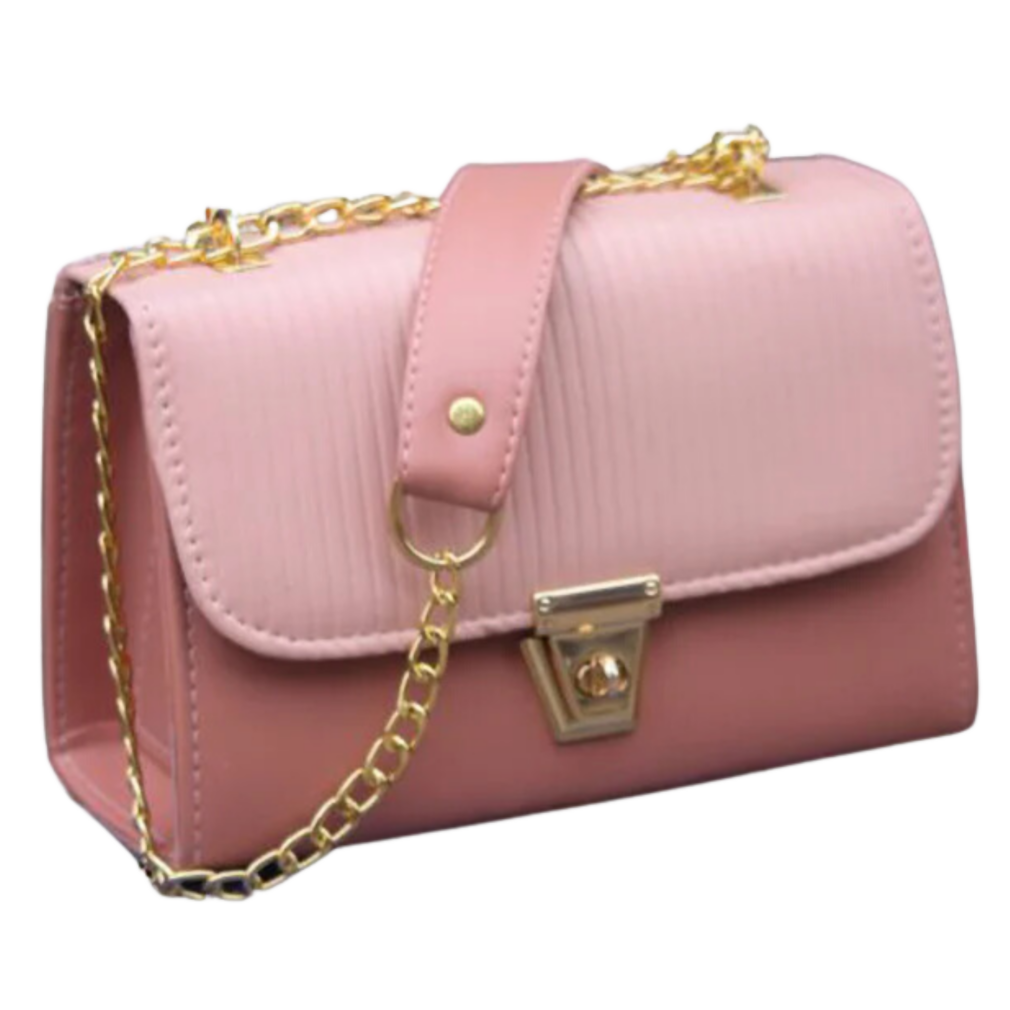 Pink Stylish Hand Bag With Top Handle and Adjustable Long Strap Action WebStore