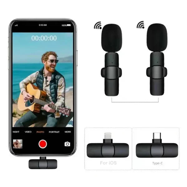 K8 Wireless Lavalier Microphone Type C Android Recording Mic
