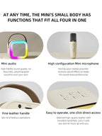 K12 Portable Bluetooth Speaker with Wireless Mic, RGB LED Lights, High Bass Rechargeable