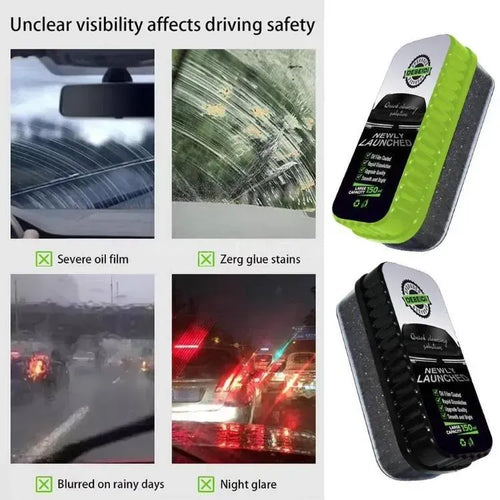 Oil Film Brush Glass Cleaning Board, Car Windshield Oil Film & Stain Remover 2.0, Quick Cleaning Solution