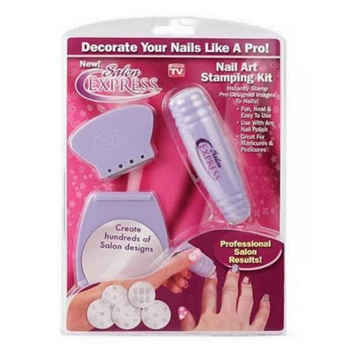 Nail Art Stamping Kit For Women (Purple).
