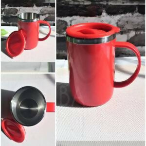 Stainless Steel Hot Cold Coffee Mug With Air Tight Lid (random color)