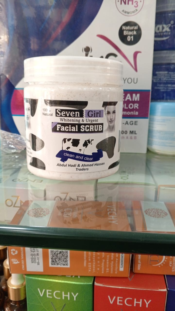 Seven Girl Whitening & Facial Scrub, Big Size Pack (Made in UK)