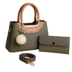 Structured Tote Handbag Collection, Elegant Multi-Color Set