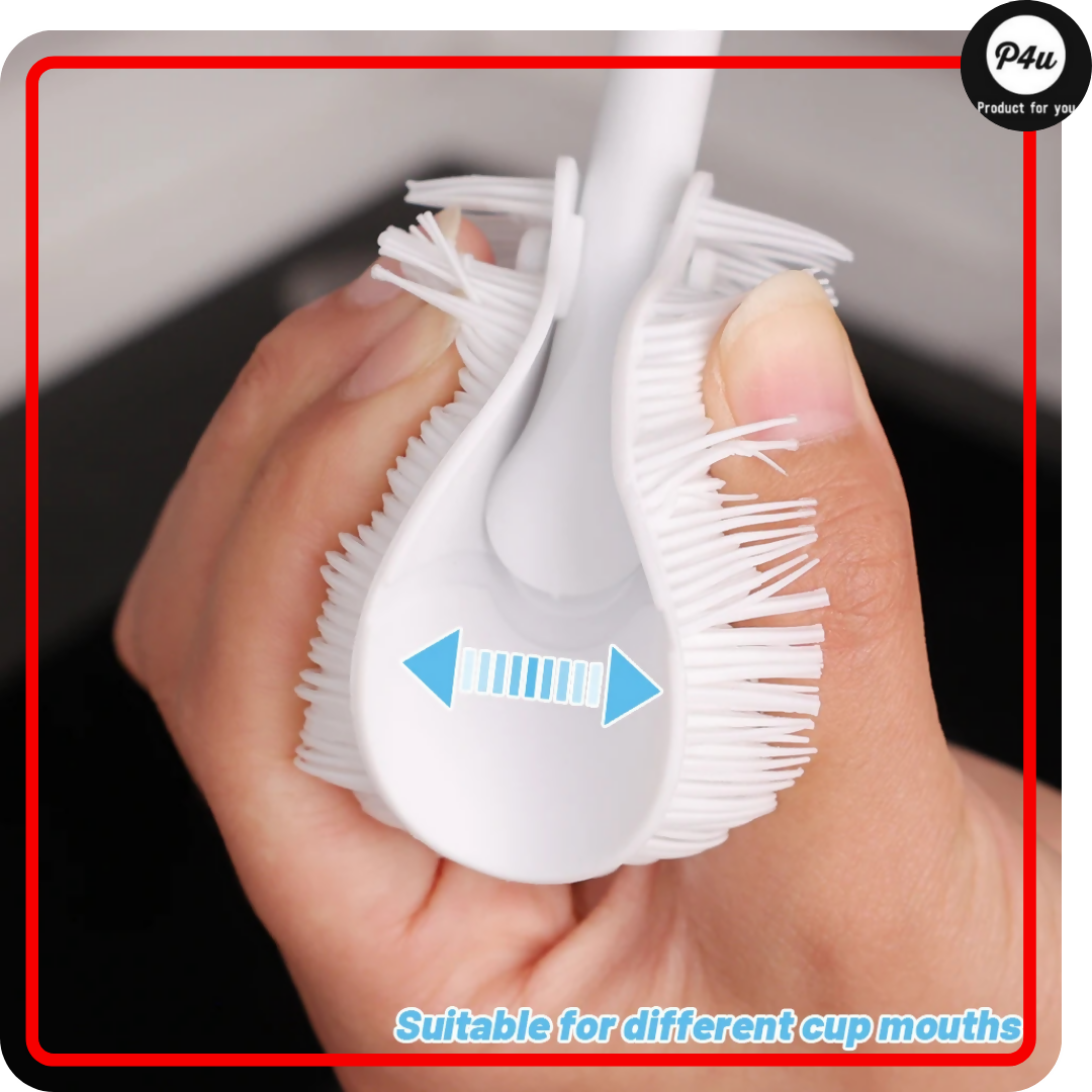 Silicone Bottle Cleaning Brush with Long Handle, for kitchen & household use