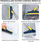 2 In 1 Floor Cleaning Brush Bathroom Tile Windows Floor Cleaning Brush With 120° Rotatable Head