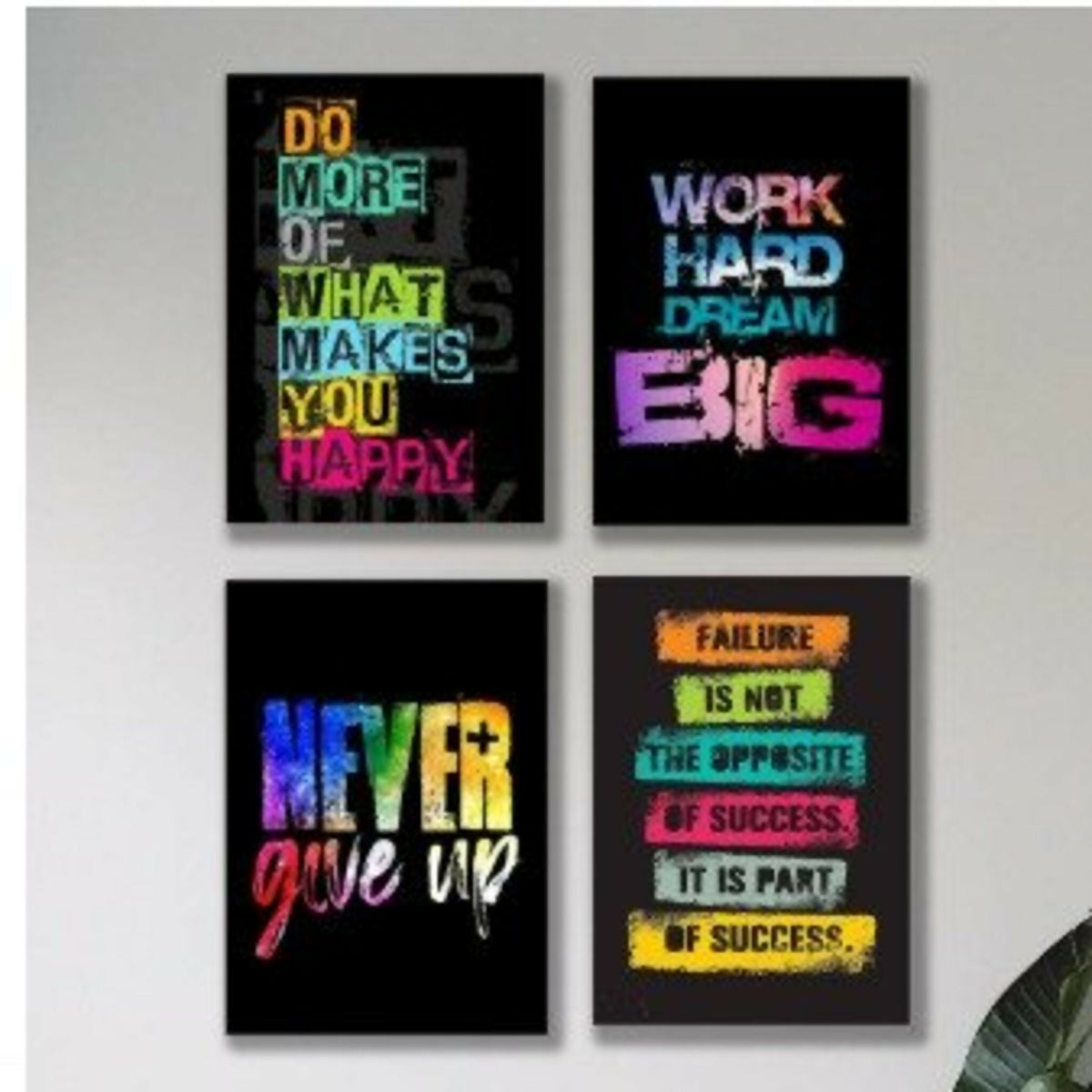 Set of 4 Motivational Wall Art