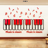 Piano with sound waves Wall Art