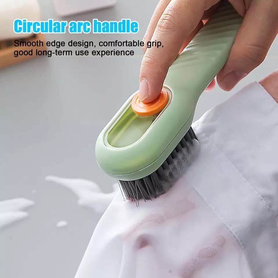 Multifunctional Liquid Dispensing Cleaning Brush Ergonomic Long Handle