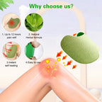 Natural Herbal 12 Pcs Knee Pain Relief Patch, Non-Woven Comfortable Heating Pads