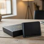 Men’s Rugged Leather Wallet – Premium Cow Leather (Black)