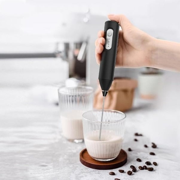 Electric Coffee & Egg Beater, 2-in-1 USB Rechargeable Hand Mixer
