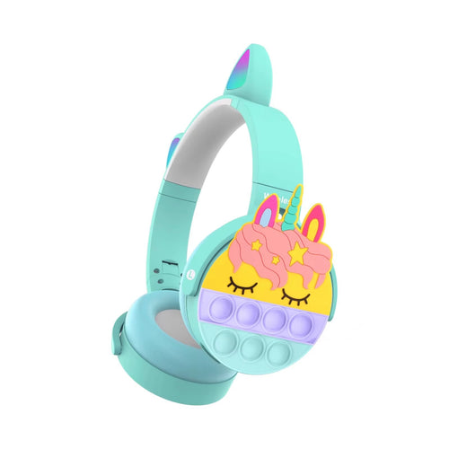 CT-950 Unicorn Bluetooth Headphones With LED Cat Ears