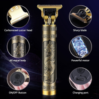 Vintage T9 Electric Hair Clipper, Rechargeable Professional Grooming Machine