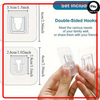 10 Pairs Heavy Duty Double-Sided Adhesive Wall Hooks Hanger
