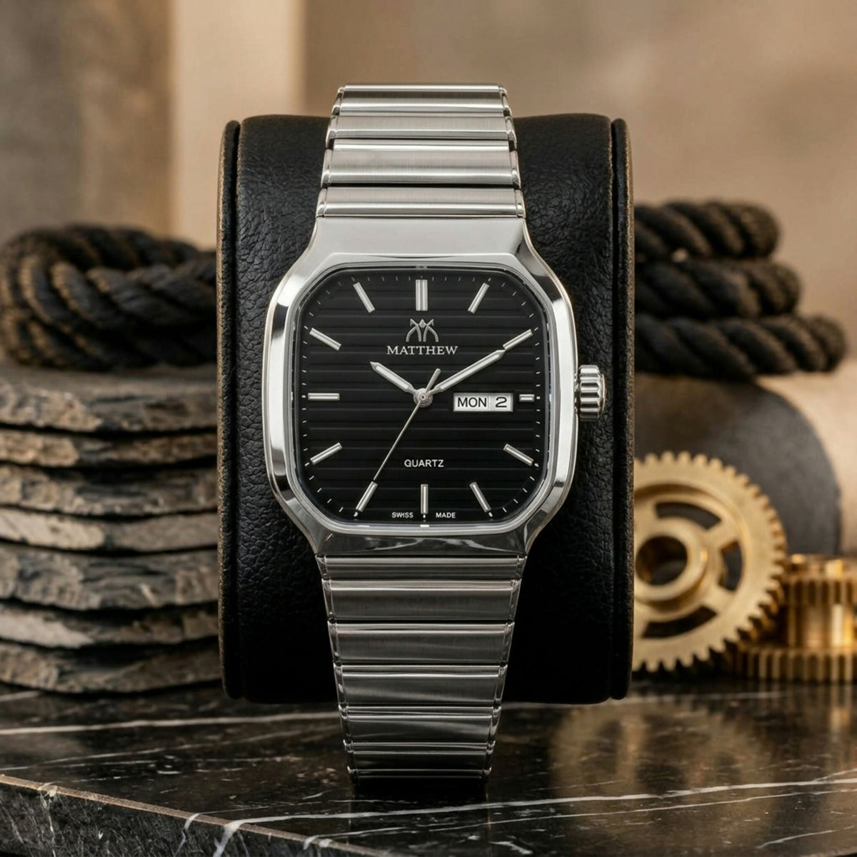Men’s Black Elegant Wristwatch – Classic Design for Casual & Formal Wear