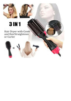 3‑in‑1 Hair Dryer with Comb, Hair Straightener & Curler for Easy Styling