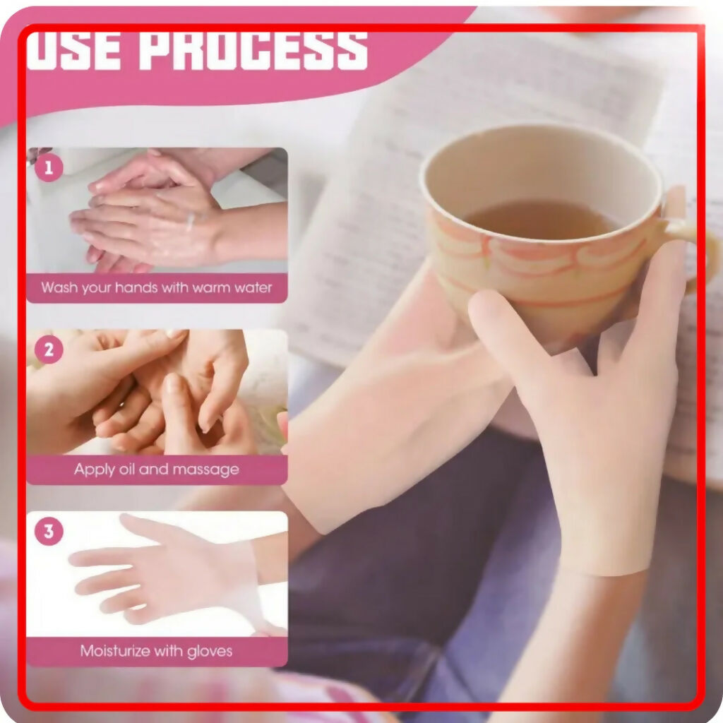 Silicone Moisturizing Gloves Set for Dry Cracked Hands
