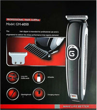Geemy Original Professional Hair Clipper Trimmer Shaver GM-6050 With Full Accessories Kit For Precision Grooming And Styling