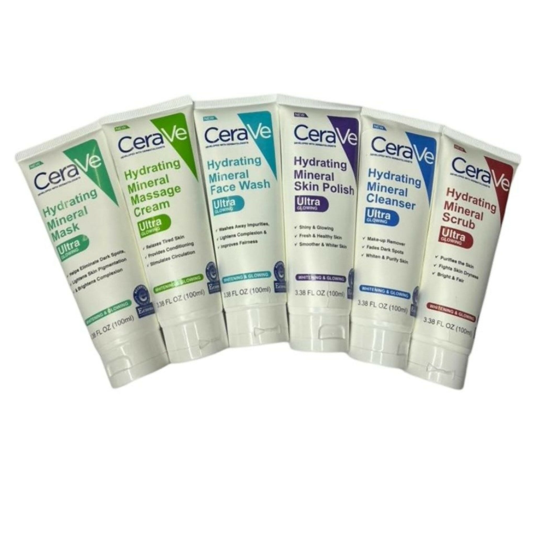 CeraVe 6 In 1 Hydrating Mineral Facial Kit For Deep Cleansing, Brightening And Glowing Skin