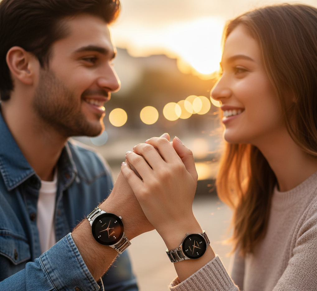 POSITIF Couple Watch Matching His and Her Set