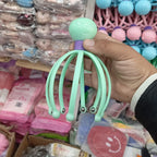 Octopus Shape Manual Head Scalp Massager 8 Roller Ball Design