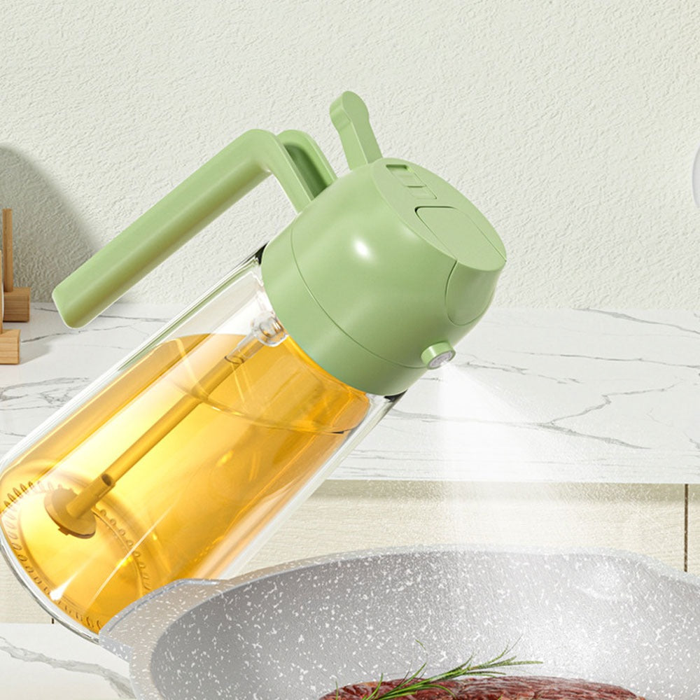 2 In 1 Glass Oil Sprayer Bottle – Kitchen Cooking & BBQ Dispenser