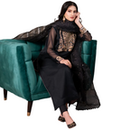 Black Organza Ensemble Suit