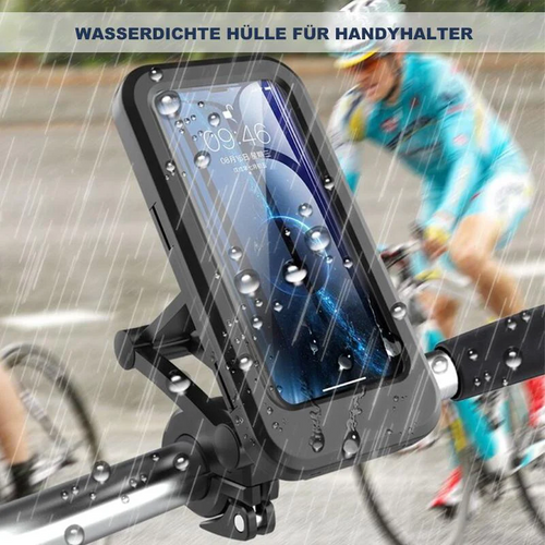 Bike Handlebar Waterproof Case Phone Holder – Full Touch Screen, Secure Mount for Cycling & Travel