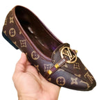 Women's Monogram Loafers, Brown Signature Canvas, Premium Luxury Footwear