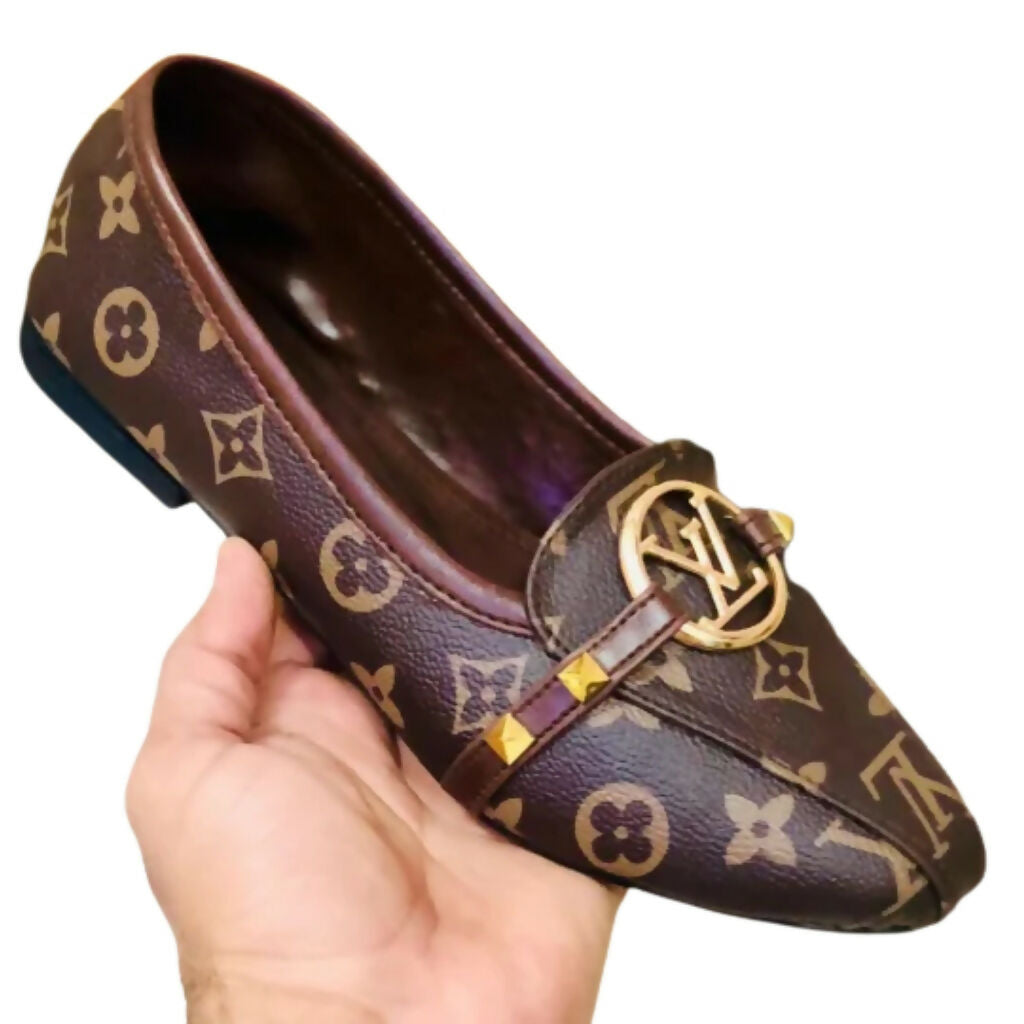 Women's Monogram Loafers, Brown Signature Canvas, Premium Luxury Footwear
