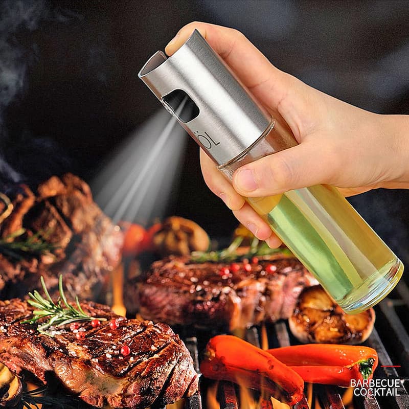 100ml Glass Oil Spray Bottle, Reusable Kitchen Cooking Sprayer