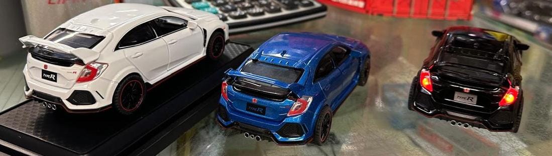 Honda Civic Type-R Racer Die-Cast Model Car | 6-Inch Alloy Toy Car wit ...