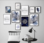 Islamic Wall Art Frame Set With Arabic Calligraphy 10 Pieces