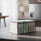 Grid Non-Woven Clothes Organizer Foldable Wardrobe Storage Box
