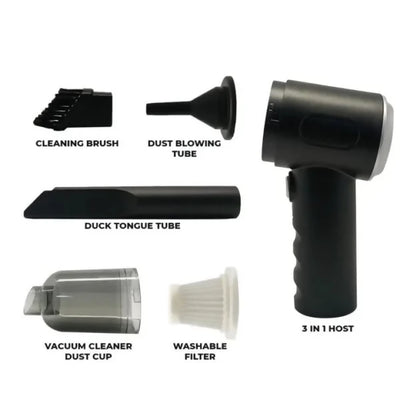 3-in-1 Portable Wireless Vacuum Cleaner AS 228 – Handheld, Powerful Suction for Car, Home, Office & Everyday Quick Cleaning