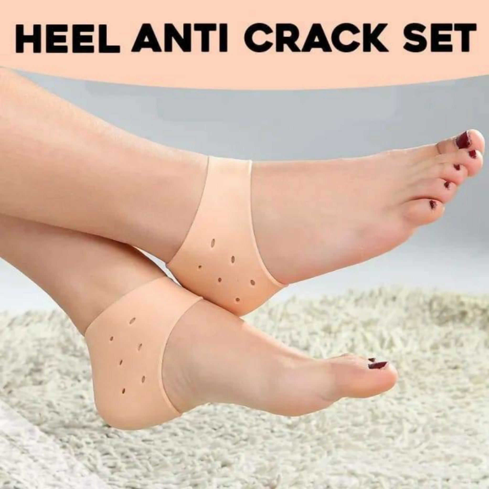 Silicone Gel Heel Pad Socks – Heel Pain Relief & Anti-Crack Protectors | 1 Pair for Men & Women