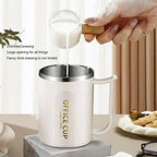 Stainless Steel Insulated Coffee Mug with Spoon | Anti-Slip Bottom | Office & Home Use