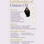 Organic Onion Hair Oil, Cold-Pressed Growth & Strength Formula, for Unisex