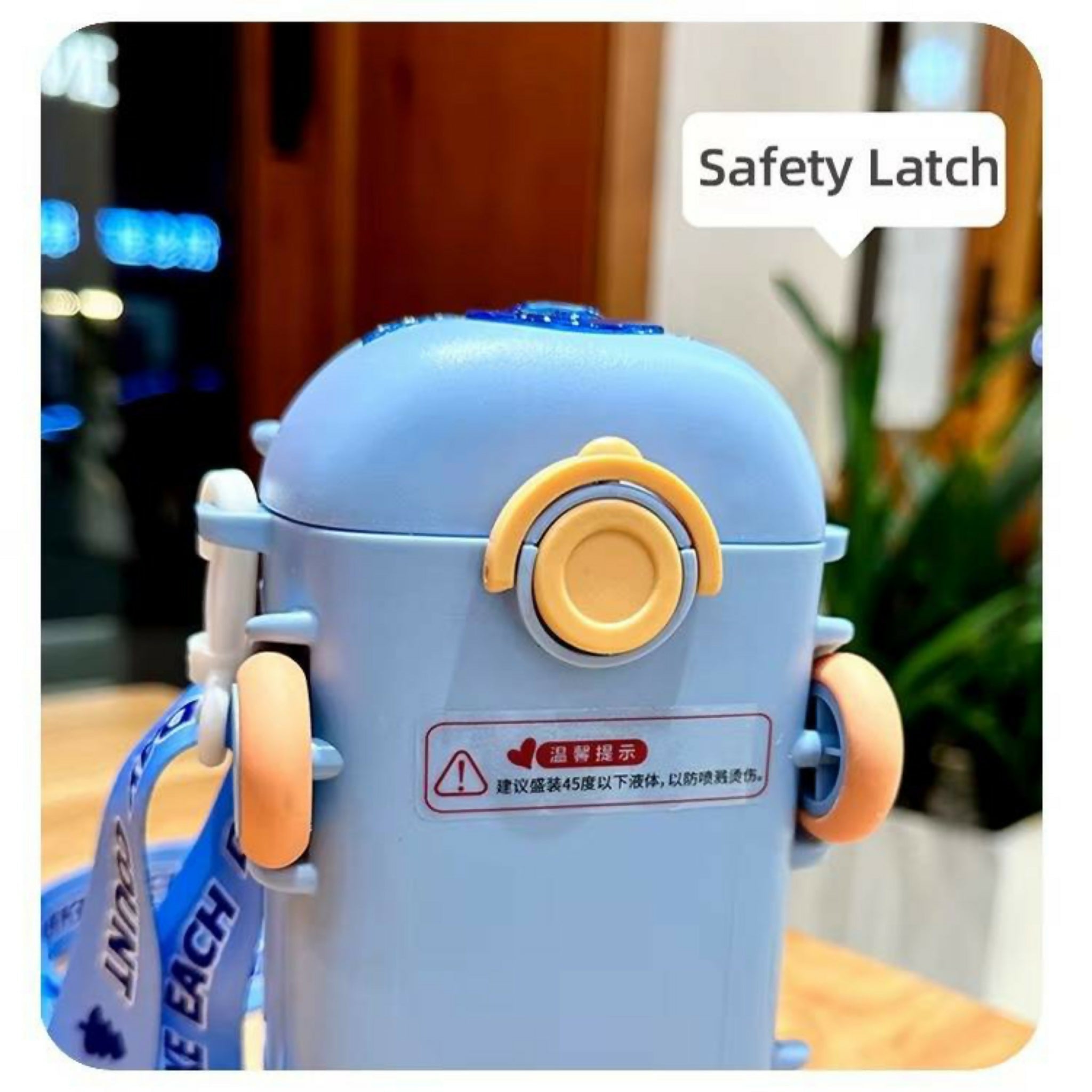 School Bus Kids Water Bottle 600ml | Leak-Proof ABS Bottle with Strap