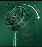Rechargeable Green Desk Fan With Base & Foldable Design