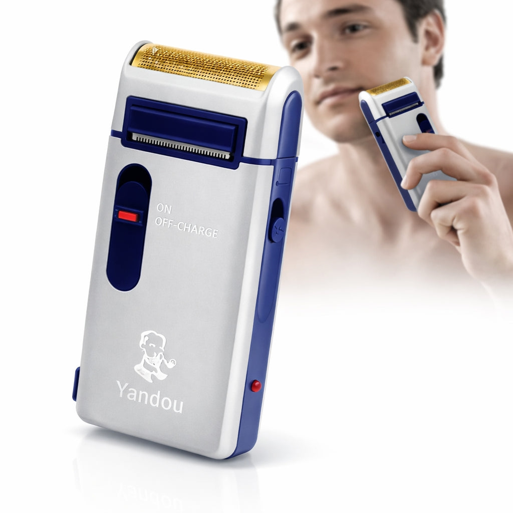 Cordless Electric Shaver, with Pop Up Trimmer Stainless Steel Blade