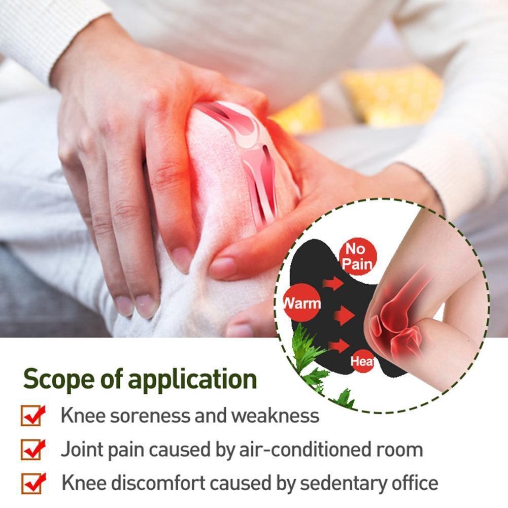 Herbal Knee Pain Relief Patch Heat Therapy For Joint And Muscle Comfort With Natural Ingredients (Pack of 10Pcs)
