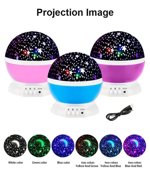 LED Starry Sky Projector Night Lamp for Kids and Babies Random Color