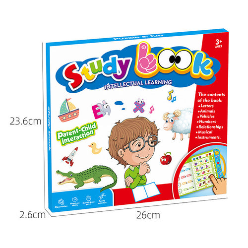 Interactive Learning Book, with Letters Numbers and Music for Kids