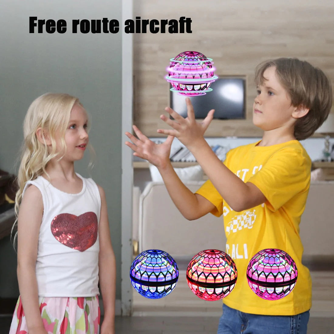Flying Spinner Hand Operated Mini Drone Ball Toy with LED Lights