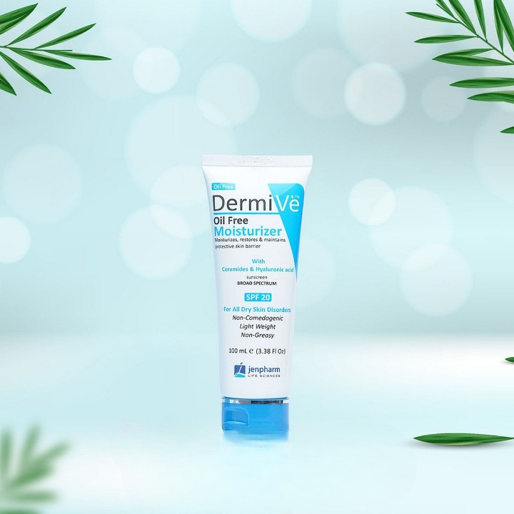 Dermive Oil Free Face Moisturizer For Oily And Sensitive Skin