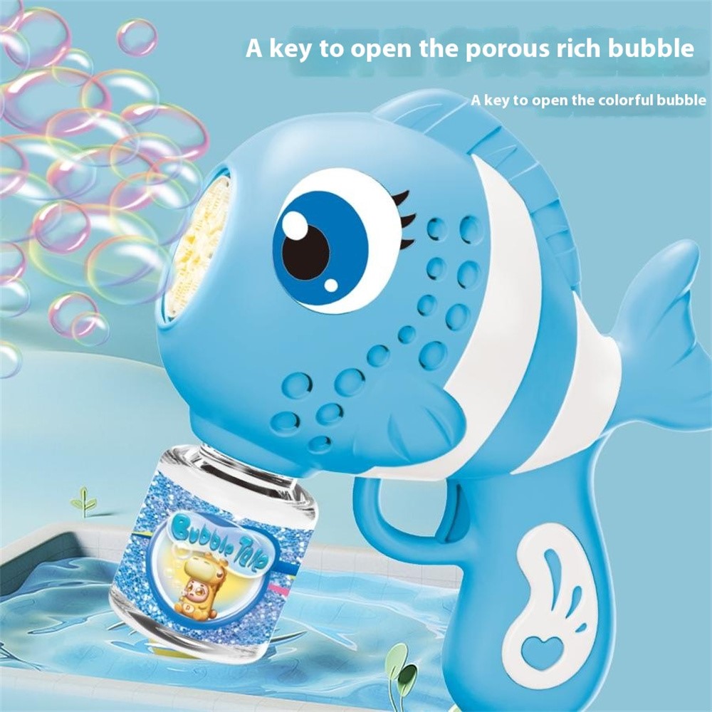 Fish-Shaped Automatic Bubble Blower With LED Lights